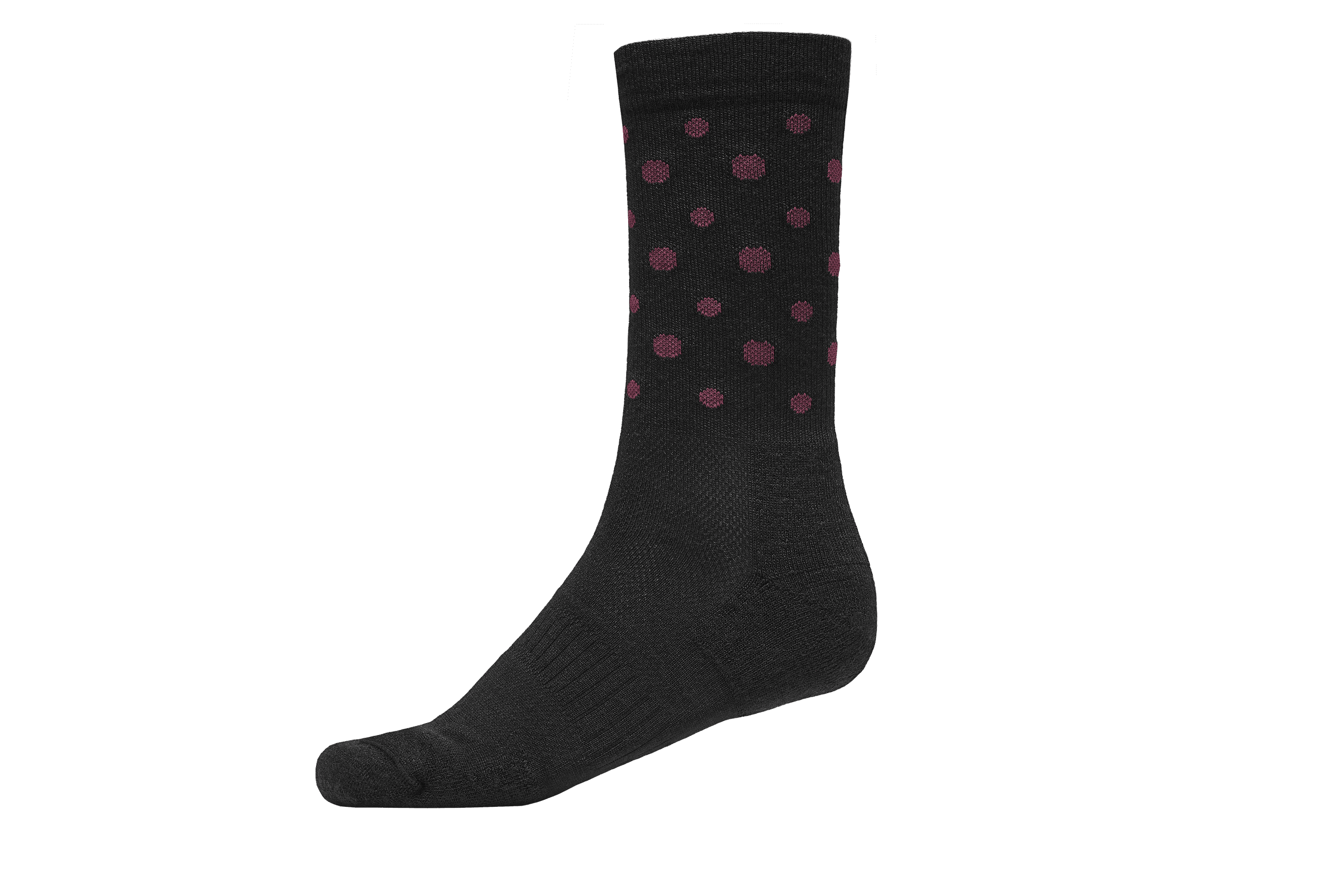 Active Merino Sock - Spots Black/Hibiscus