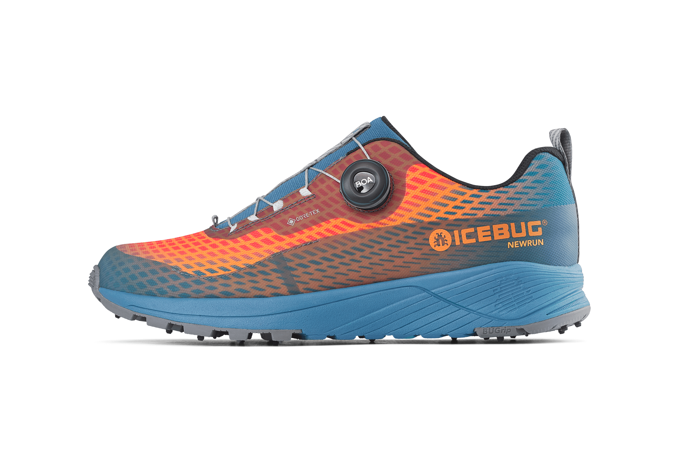 NewRun Men's BUGrip GTX - MistBlue/FireOrange